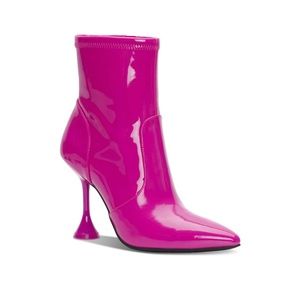 INC Womens Ibrina Patent Pull On Ankle Boots